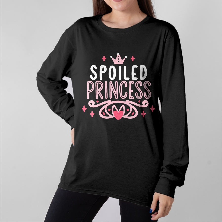 Best Wife Shirt, Wife and Husband Unisex T-Shirt/Hoodie/Sweatshirt HLT00 - Spoiled Princess Funny Women, Girl, Spoiled V-Neck T-Shirt
