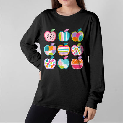 Best Student Shirt, Funny Back To School UnisexT-Shirt/Hoodie/Sweatshirt HLT00 - Preppy Art Apples Back to School Teacher Student Cute Apple T-Shirt