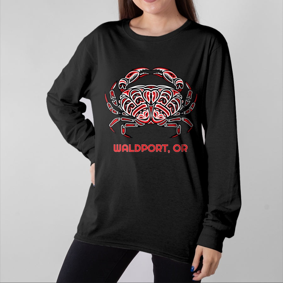 Native American T-Shirts, Vintage Native American Unisex T-Shirt/Hoodie/Sweatshirt HLT00 - Waldport Oregon Dungeness Crab Native American
