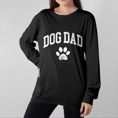 Gift for Dad Shirt, Funny Dad Unisex T-Shirt/Hoodie/Sweatshirt HLT00 – Dog Dad - Distressed Design Style - Funny Dog Paw - Classic T-Shirt