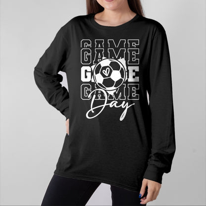 Gift for Mom Shirt, Funny Mom Unisex T-Shirt/Hoodie/Sweatshirt HLT00 - Game Day Soccer T-Shirt