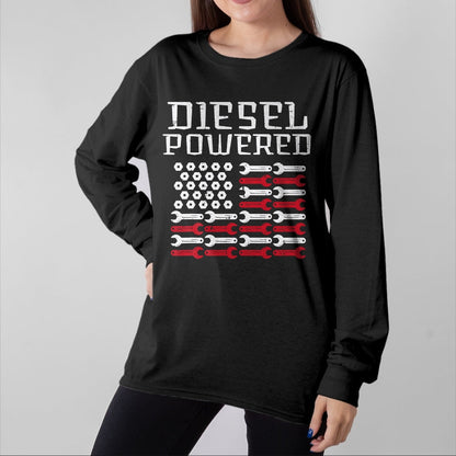 Best Mechanic Life Shirt, Funny Mechanic UnisexT-Shirt/Hoodie/Sweatshirt HLT00 - Diesel Powered US Flag Auto Mechanic Patriot Men Women Kids T-Shirt
