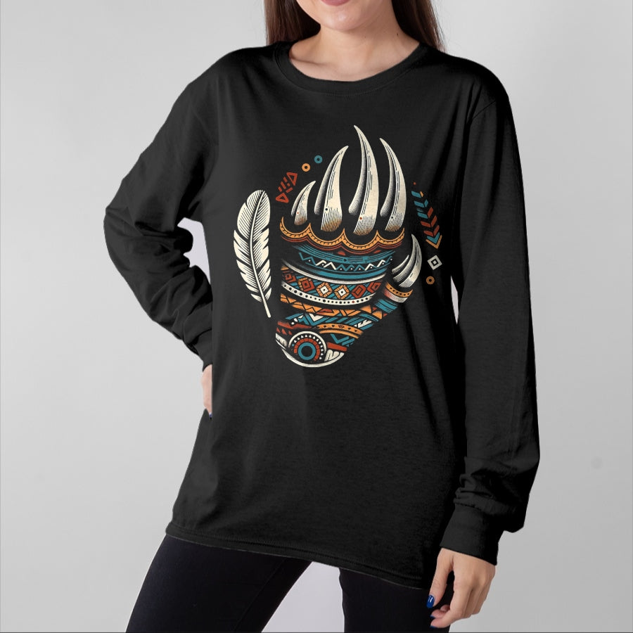Native American T-Shirts, Vintage Native American Unisex T-Shirt/Hoodie/Sweatshirt HLT00 - Native Heritage Month Proud Native American Bear Claws