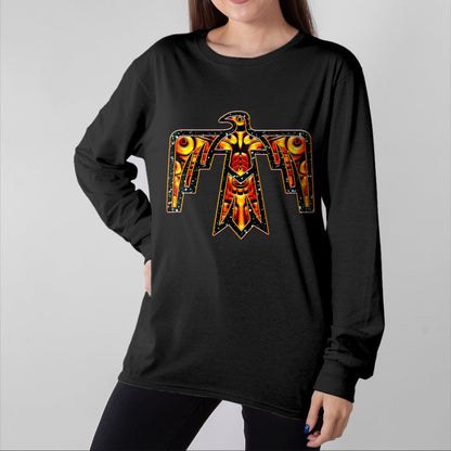 Native American T-Shirts, Vintage Native American Unisex T-Shirt/Hoodie/Sweatshirt HLT00 - Thunderbird Native American Symbol Power Eagle Falcon