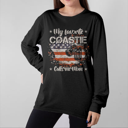 Gift for Mom Shirt, Funny Mom Unisex T-Shirt/Hoodie/Sweatshirt HLT00 - My Favorite Coastie Calls Me Mom Proud Coast Guard Mom T-Shirt