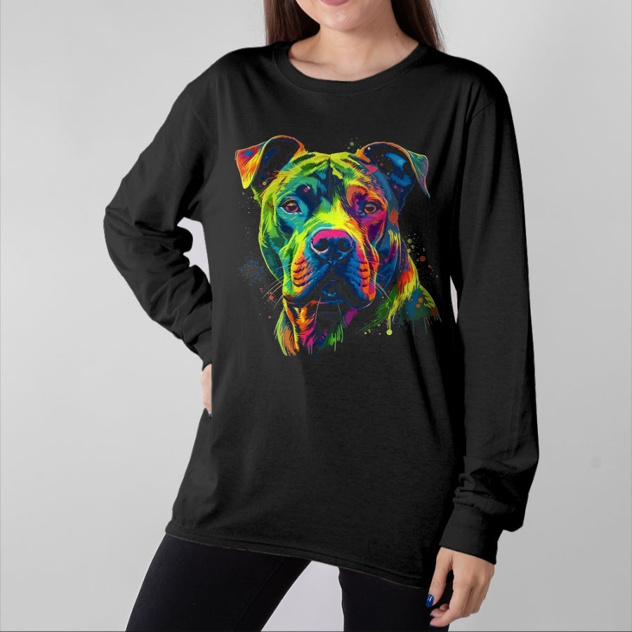 Dog Love Shirt, Dog Lover Gift T-Shirt/Hoodie/Sweatshirt HLT00 - Pitbull Dog I Love Dad Tattoo Funny Family T-Shirt