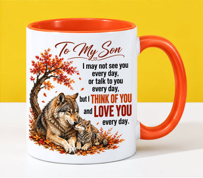 TO MY SON MUGS - I THINK OF YOU & LOVE YOU EVERY DAY - PERFECT GIFT FROM MOM - NINA00 (SKU2610-71)
