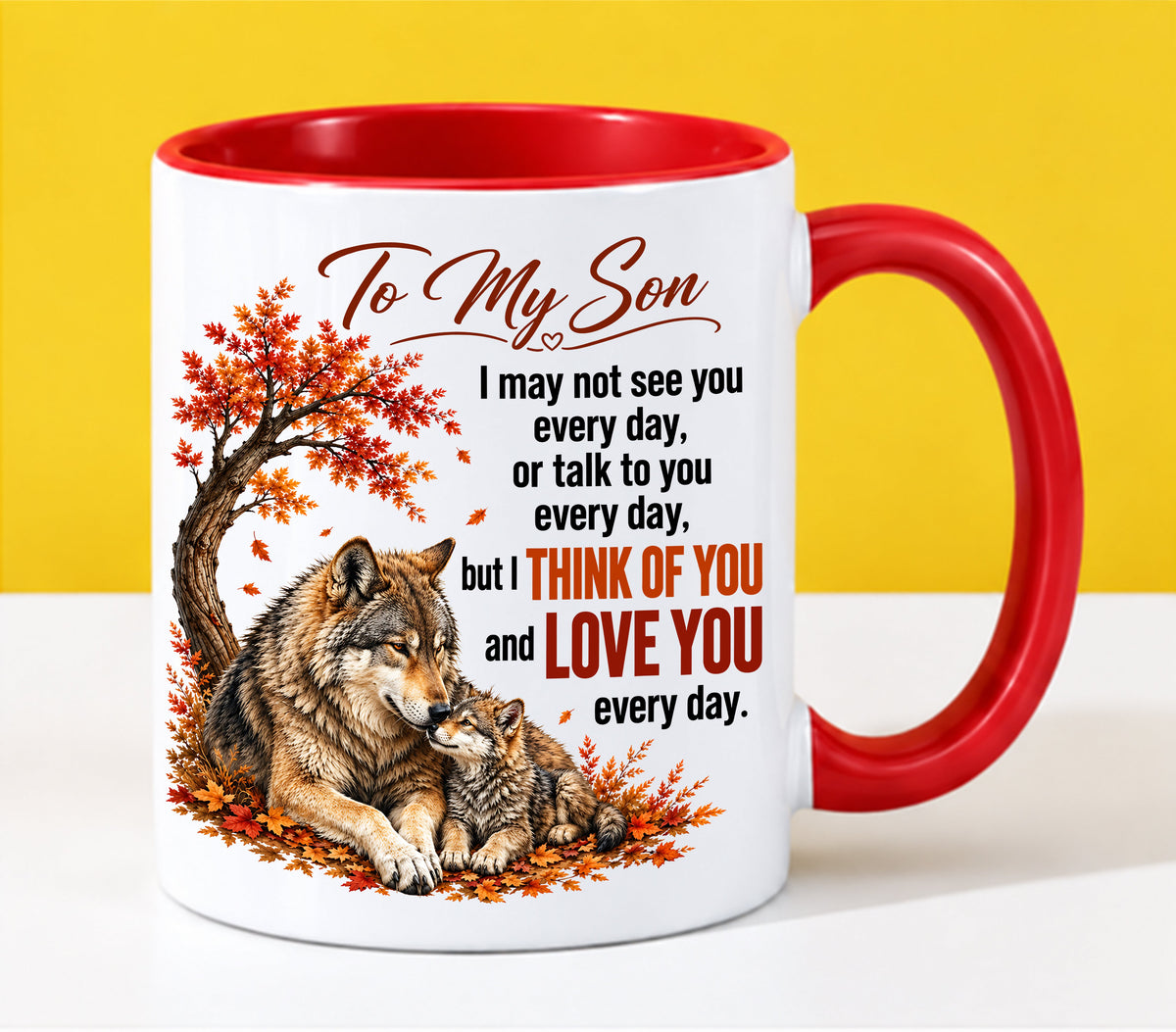 TO MY SON MUGS - I THINK OF YOU & LOVE YOU EVERY DAY - PERFECT GIFT FROM MOM - NINA00 (SKU2610-71)