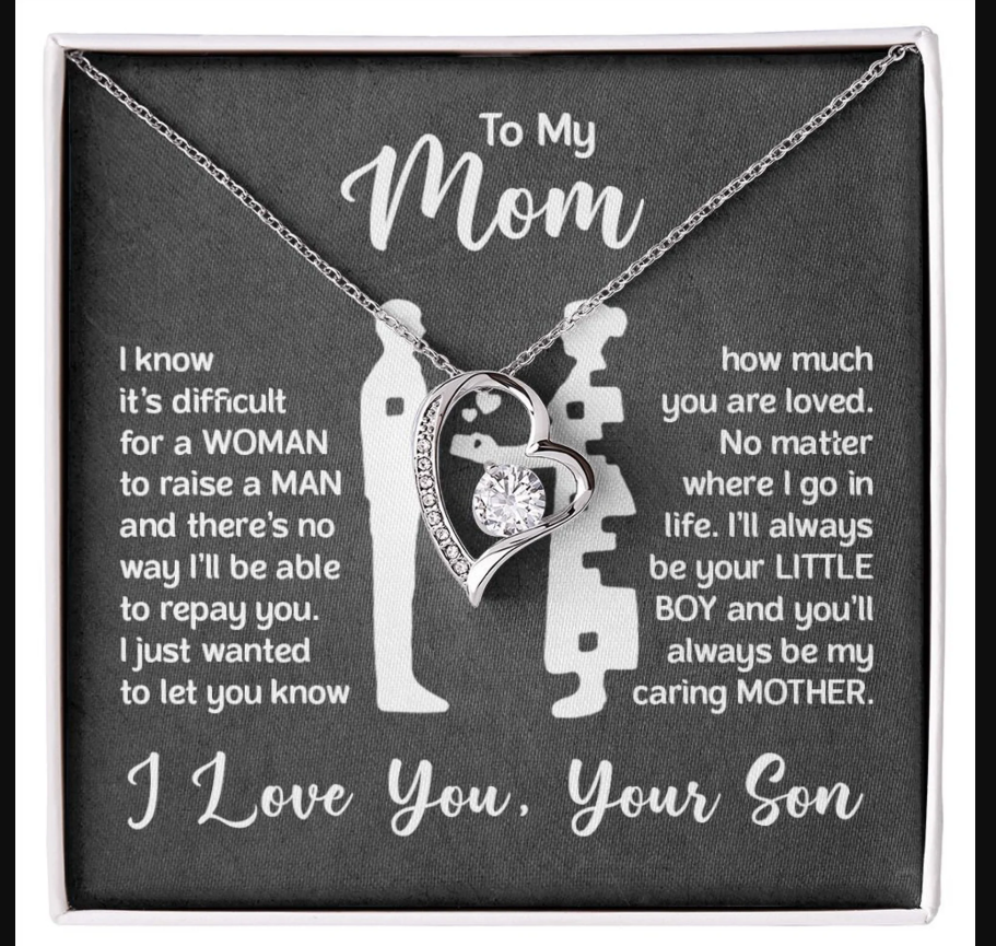 TO MY MOM - GIFT FROM SON - Forever Love Necklace