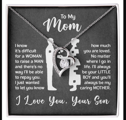 TO MY MOM - GIFT FROM SON - Forever Love Necklace