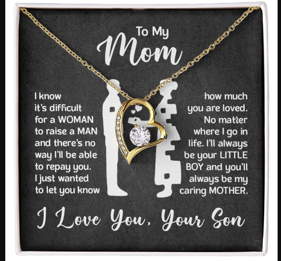 TO MY MOM - GIFT FROM SON - Forever Love Necklace