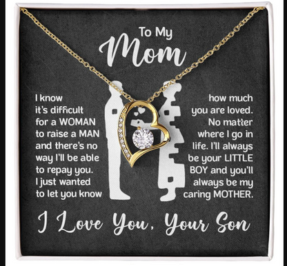 TO MY MOM - GIFT FROM SON - Forever Love Necklace