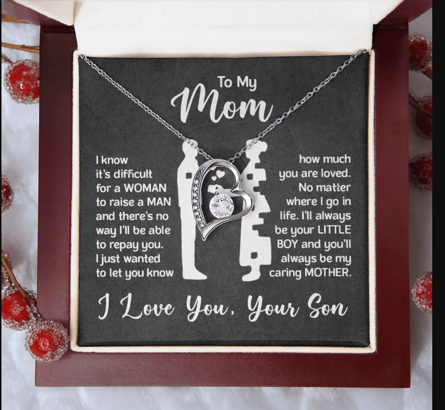 TO MY MOM - GIFT FROM SON - Forever Love Necklace