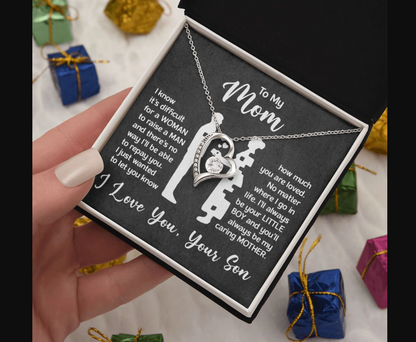 TO MY MOM - GIFT FROM SON - Forever Love Necklace