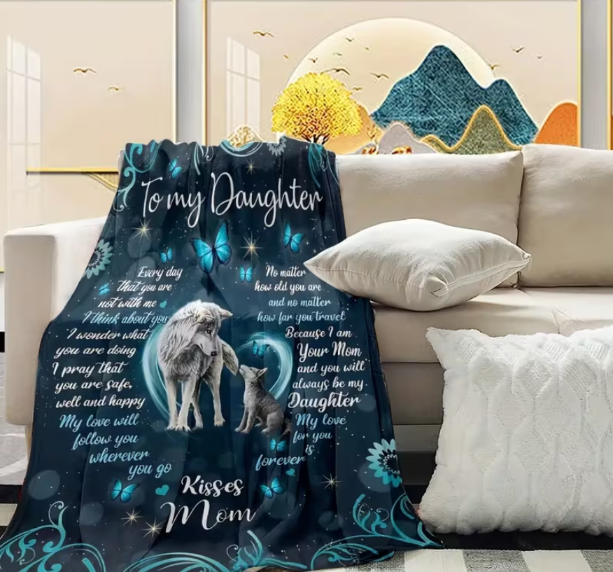 BLANKET FOR DAUGHTER FROM MOM – COMFORT & WARMTH GIFT Sherpa Fleece Blanket