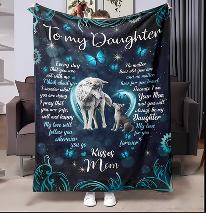 BLANKET FOR DAUGHTER FROM MOM – COMFORT & WARMTH GIFT Sherpa Fleece Blanket