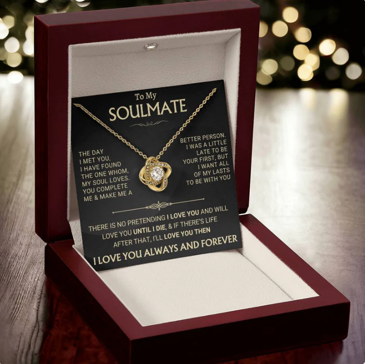 TO MY WIFE FROM HUSBAND - Premium Love Knot Necklace