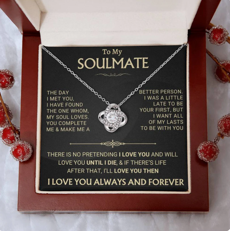 TO MY WIFE FROM HUSBAND - Premium Love Knot Necklace