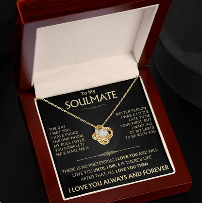 TO MY WIFE FROM HUSBAND - Premium Love Knot Necklace