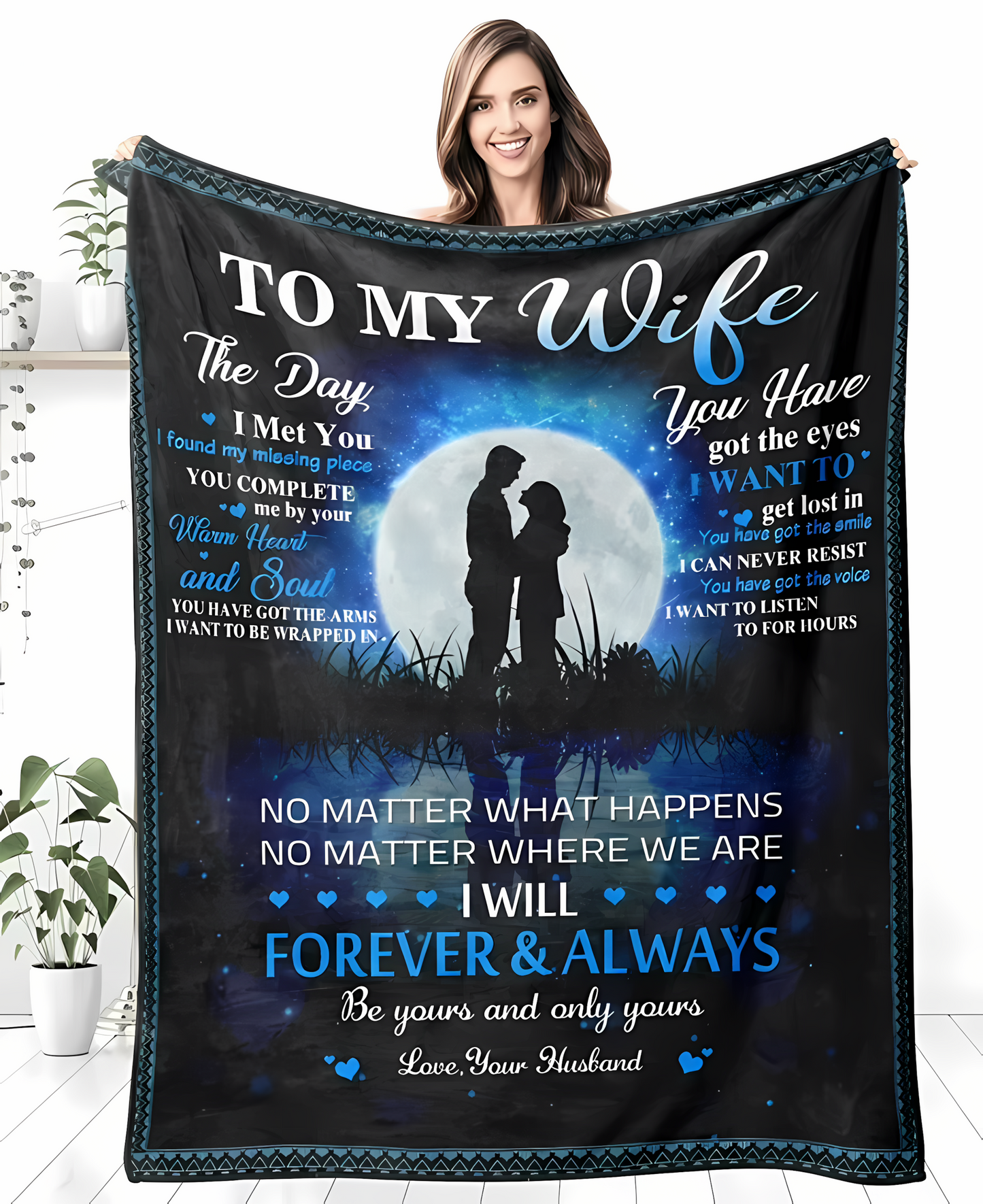 BLANKET FOR WIFE FROM HUSBAND – COMFORT & WARMTH GIFT (SKUB12-92)