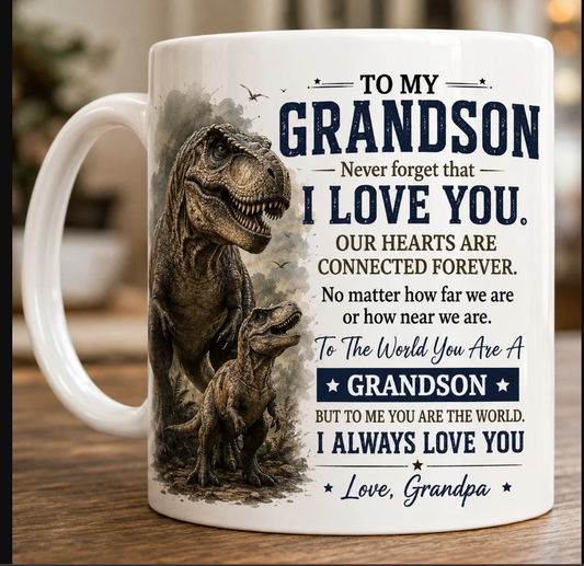 TO MY GRANDSON MUG - GIFT FROM GRANDPA - (SKU2608-202)