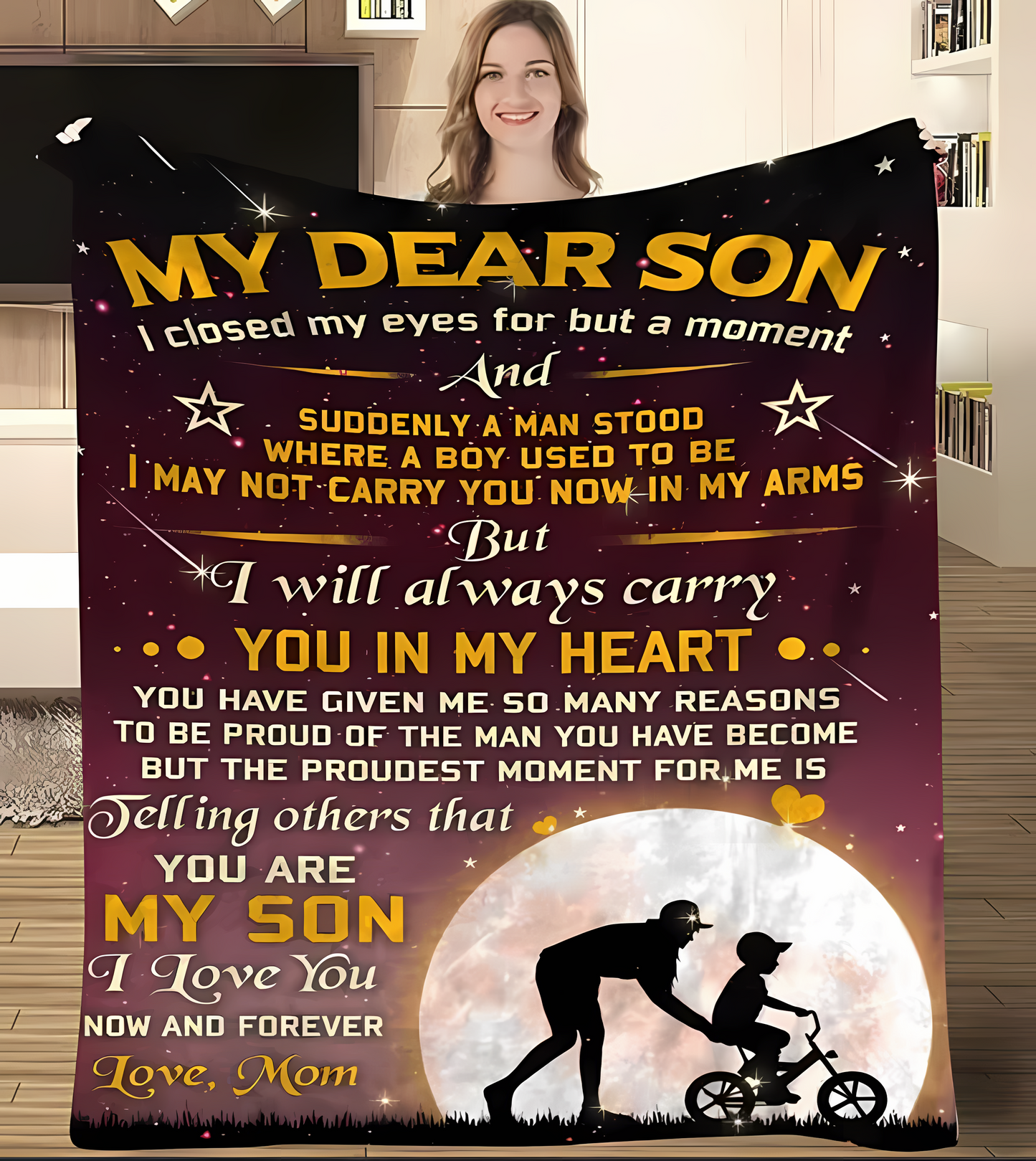 BLANKET FOR SON FROM MOM – COMFORT & WARMTH GIFT Sherpa Fleece Blanket