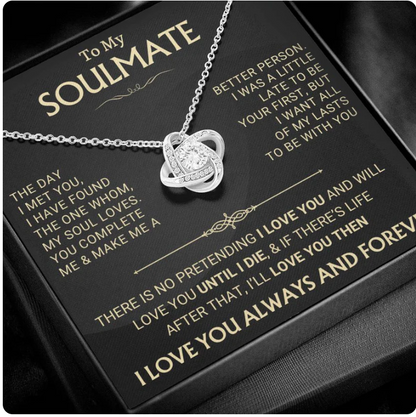 TO MY WIFE FROM HUSBAND - Premium Love Knot Necklace