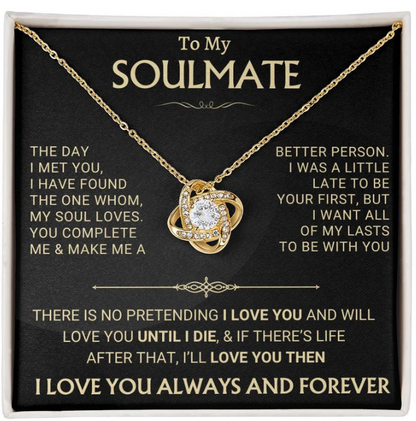 TO MY WIFE FROM HUSBAND - Premium Love Knot Necklace