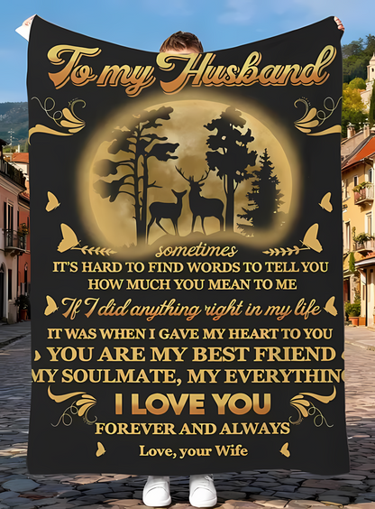 BLANKET FOR HUSBAND FROM WIFE – COMFORT & WARMTH GIFT