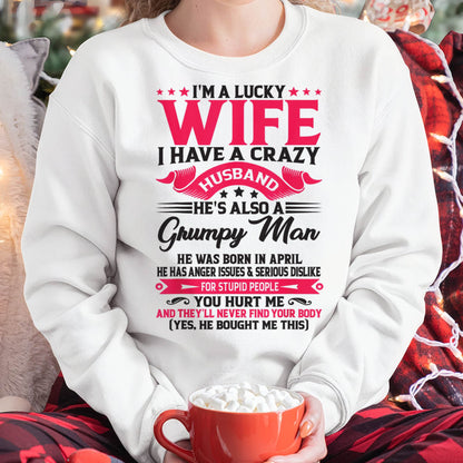 APRIL - TO MY WIFE - I'M A LUCKY WIFE - GIFT FROM HUSBAND - NINA04 (SKU10-136-04)