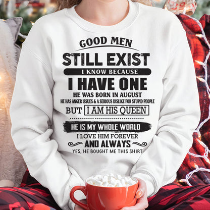 August - Good Men Still Exist - Perfect Gift For Girlfriend, Wife From Husband - NINA08 (SKU07-166-08)