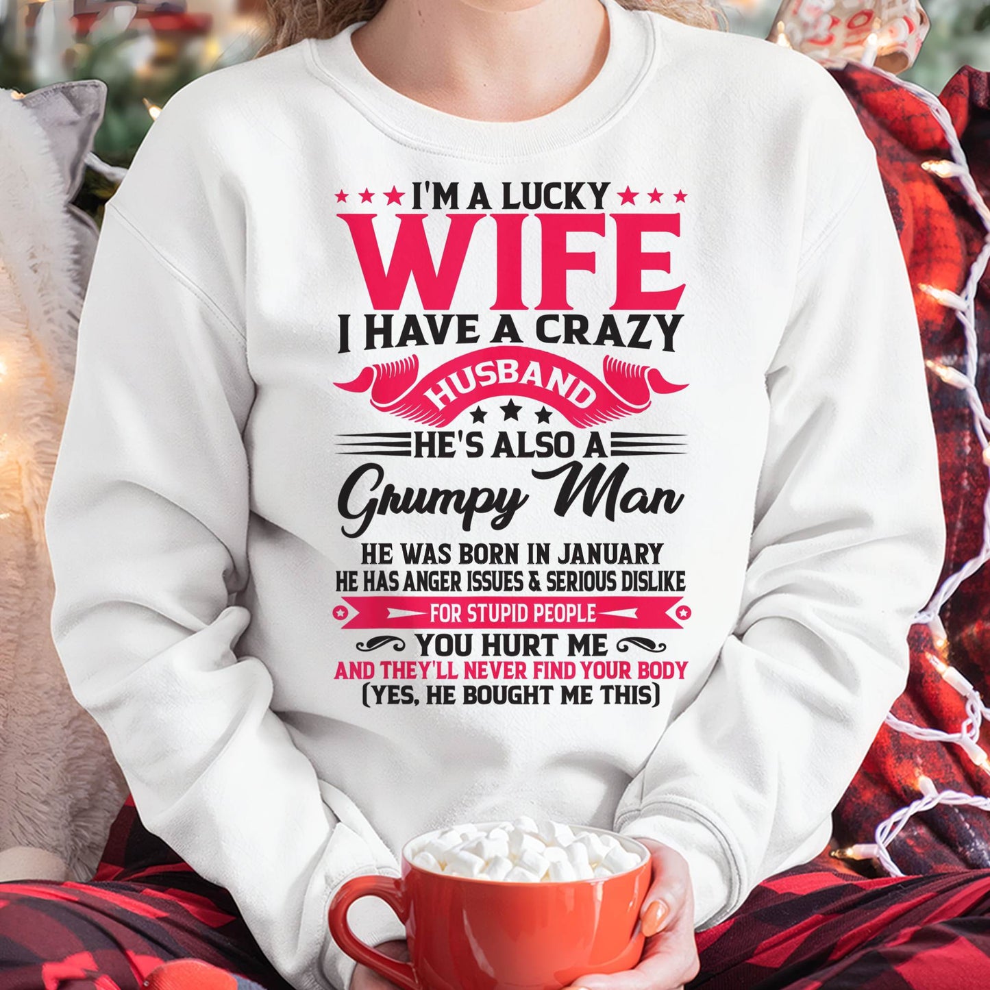 JANUARY - TO MY WIFE - I'M A LUCKY WIFE - GIFT FROM HUSBAND - NINA01 (SKU10-136-01)