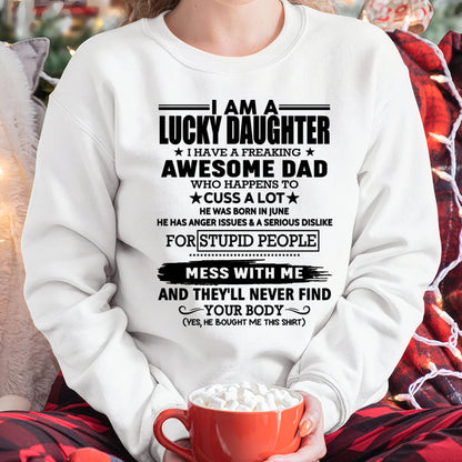 June - I'm Lucky Daughter - Gift for Daughter from Dad - NINA06 (SKU-T1406DD-06)
