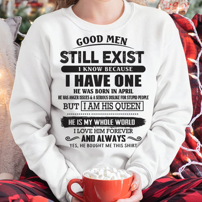 April - Good Men Still Exist - Perfect Gift For Girlfriend, Wife From Husband - NINA04 (SKU07-166-04)