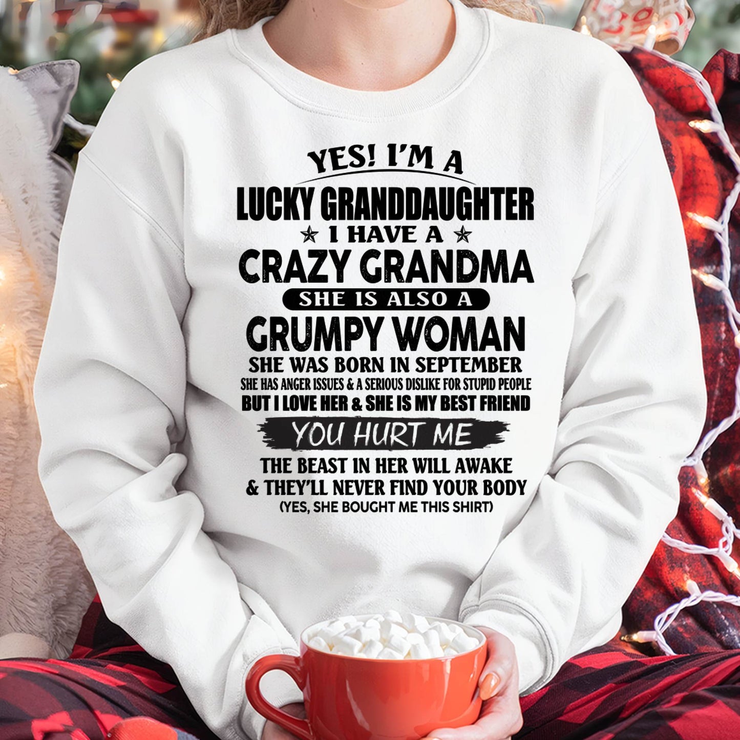 SEPTEMBER - LUCKY GRANDDAUGHTER OF CRAZY GRANDMA - PERFECT GIFT FROM GRANDMA - NINA09 (SKU12-146-09)