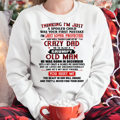 DECEMBER - I'M JUST LOVED, PROTECTED AND WELL TAKEN CARE OF BY MY DAD - FROM DAD - NINA12 (SKU2603-108-12)