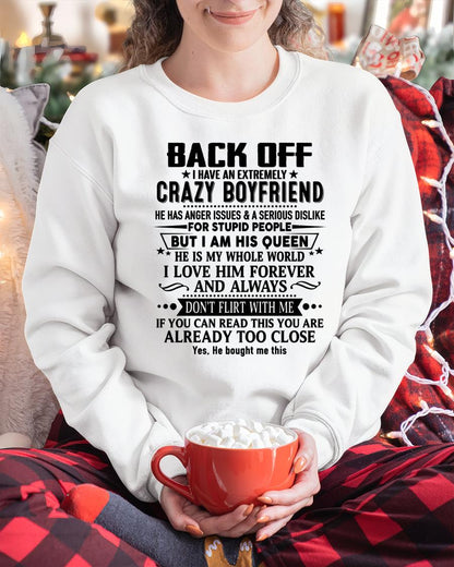 Back Off I Have An Extremely Crazy Boyfriend - - Gift For Wife From Husband - NINA00 (SKUT-BACKOFF-00)