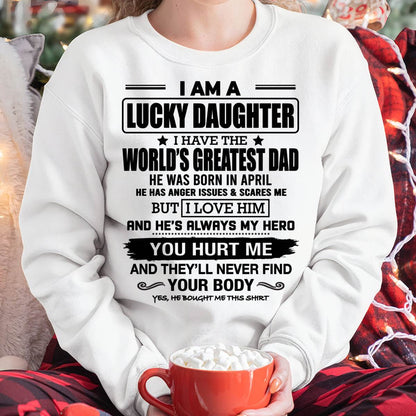 APRIL - I AM A LUCKY DAUGHTER I HAVE THE WORLD’S GREATEST DAD - FROM DAD - NINA04 (SKU26T-01294-04)