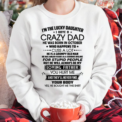 OCTOBER - I'M THE LUCKY DAUGHTER I HAVE A CRAZY DAD - FROM DAD - NINA10 (SKU2603-117-10)
