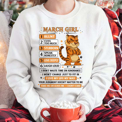 "I AM A MARCH GIRL" - Birthday Gift For March Girls - FMA NINA03 (SKU2602-219-03)