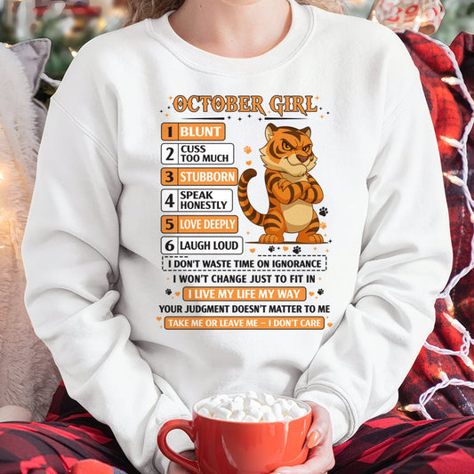 "I AM A OCTOBER GIRL" - Birthday Gift For October Girls - FMA NINA10 (SKU2602-219-10)