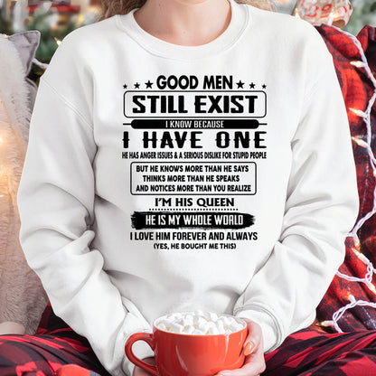 GOOD MEN STILL EXIST I KNOW BECAUSE HAVE ONE - GIFT FOR WIFE FROM HUSBAND - NINA00 (SKU-GM-00)