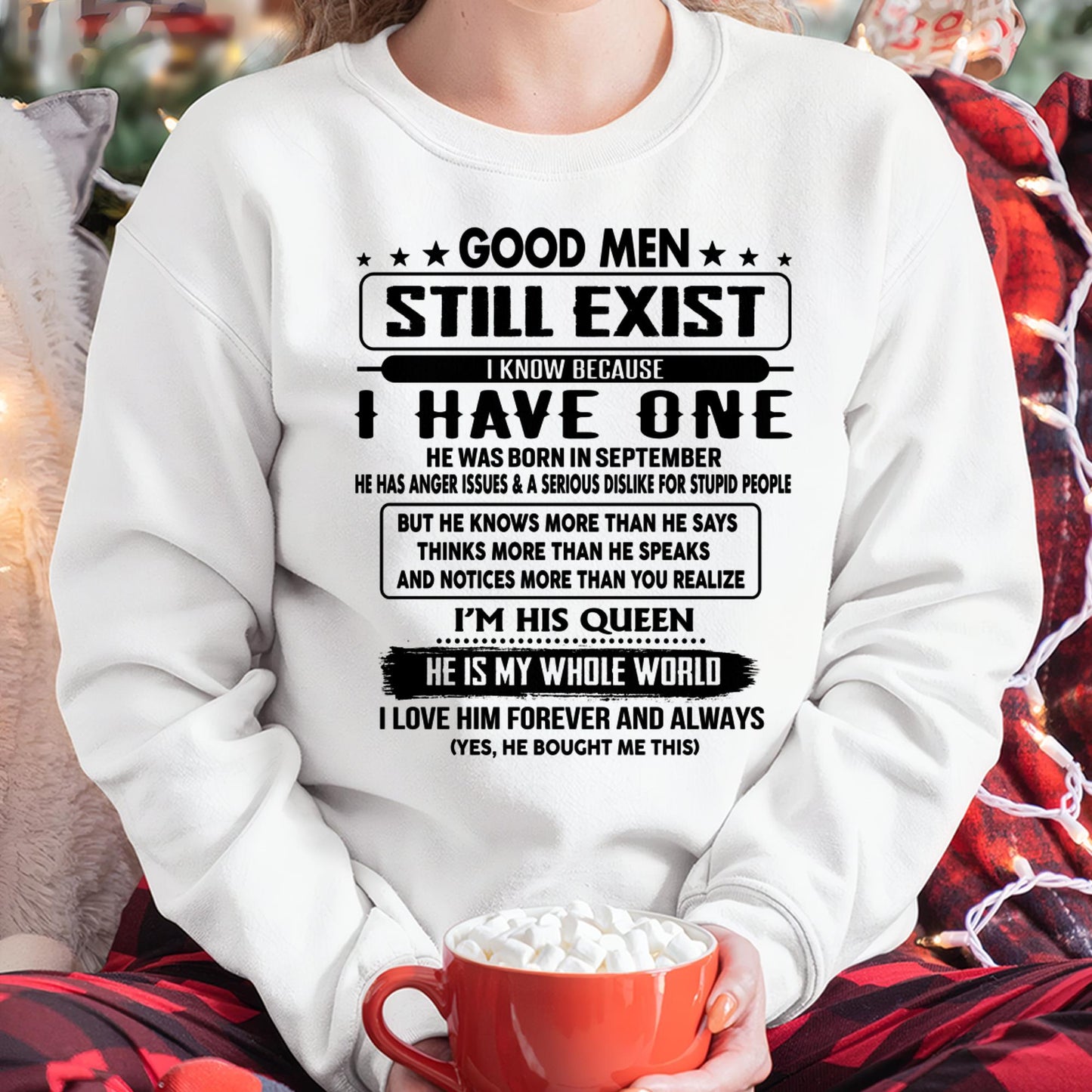 September - Good men Still Exist - gift for your girlfriend, wife from Husband - NINA09 (SKU-GM-09)