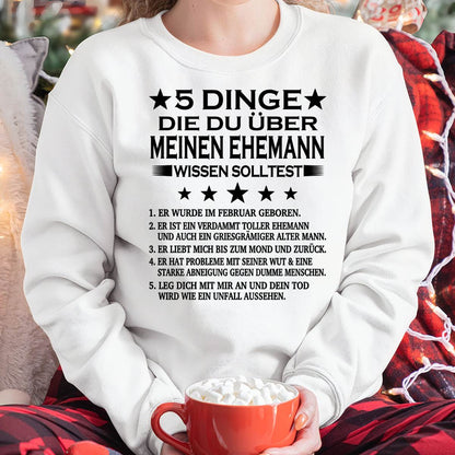 FEBRUAR - 5 DINGE DIE DU ÜBER MEINEN EHEMANN WISSEN SOLLTEST - Das perfekte Geschenk für deine Freundin - GER/NINA02 (SKU2606-157-02)