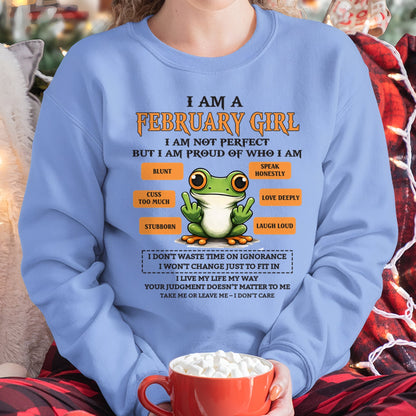 "I AM A FEBRUARY GIRL" - Birthday Gift For February Girls - FMA NINA02 (SKU2602-189-02)