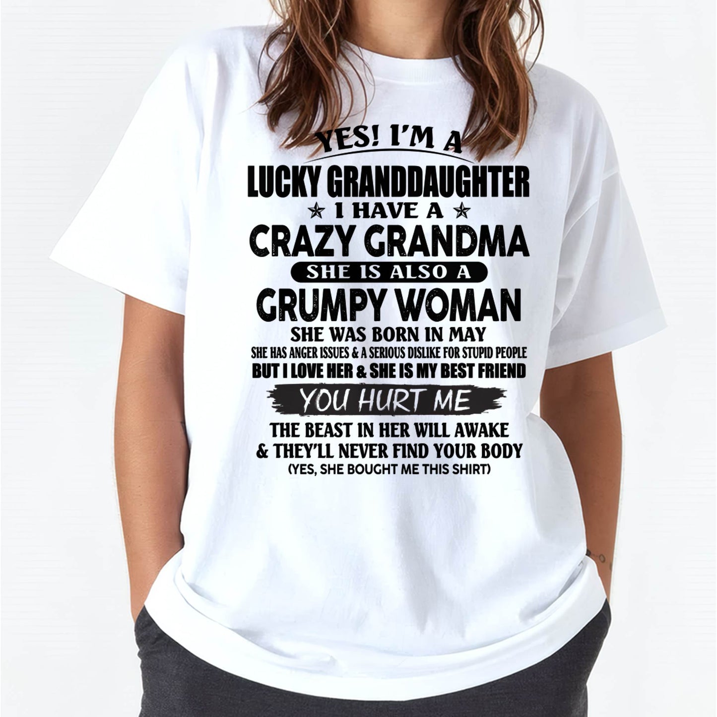 MAY - LUCKY GRANDDAUGHTER OF CRAZY GRANDMA - PERFECT GIFT FROM GRANDMA - NINA05 (SKU12-146-05)