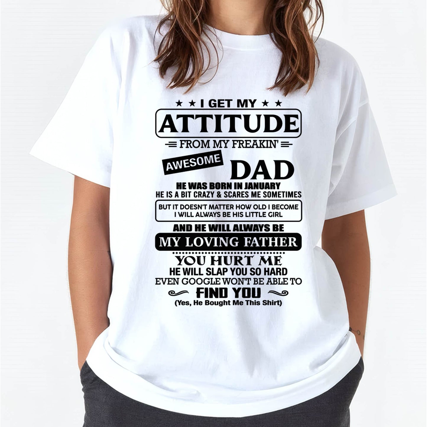 JANUARY - I WILL ALWAYS BE HIS LITTLE GIRL AND HE WILL ALWAYS BE MY LOVING FATHER - FROM DAD - NINA01 (SKU2605-120-01)