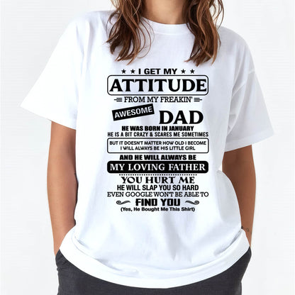 JANUARY - I WILL ALWAYS BE HIS LITTLE GIRL AND HE WILL ALWAYS BE MY LOVING FATHER - FROM DAD - NINA01 (SKU2605-120-01)