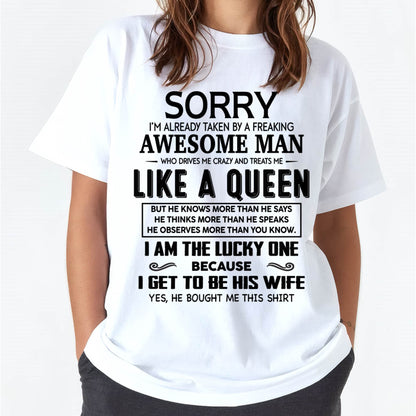 AN AWESOME MAN WHO DRIVES ME CRAZY AND TREATS ME LIKE A QUEEN - FROM HUSBAND - NINA00 (SKU26T-01286-00)