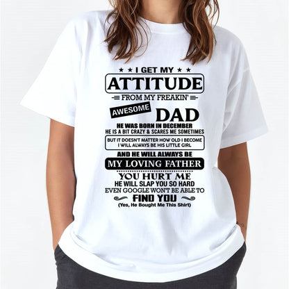 DECEMBER - I WILL ALWAYS BE HIS LITTLE GIRL AND HE WILL ALWAYS BE MY LOVING FATHER - FROM DAD - NINA12 (SKU2605-120-12)